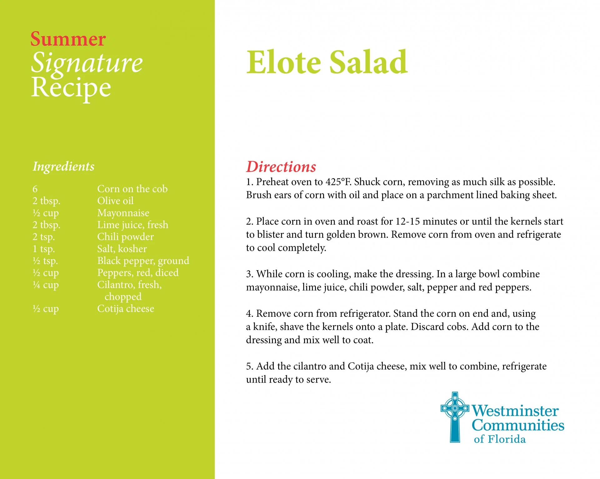 Our Signature Elote Salad